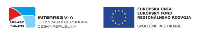 Interreg V-A slovenská republika, česká republika, európska únia, európsky fond regionálneho rozvoja - spoločne bez hraníc